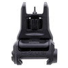 Magpul Industries MBUS 3 Front Back-Up Sight - Lightweight Polymer, Tool-less Adjustment, AR-Height Design, MAG1166-BLK, close-up view of the black polymer front sight with elevation adjustment knob and BERG logo.