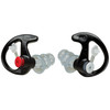 Surefire SureFire EP4-BK-MPR Earplugs - Ultimate Noise Reduction & Comfort for Military & Law Enforcement, black and clear earplugs with noise-canceling design.