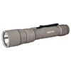 Surefire SureFire EDC2-DFT-TN - High-Candela Dual Fuel Handheld Flashlight for Extreme Long-Distance Illumination, gray tactical flashlight with LED beam and pocket clip.