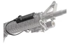 Surefire SureFire SR07 Remote Dual Switch for Weapon Lights, black dual switch with 7-inch cable mounted on a rifle's Picatinny rail.