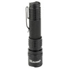 Nightstick USB-320 Compact Rechargeable Flashlight, a black LED flashlight with textured grip, waterproof and impact resistant, featuring a built-in clip.