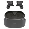 Walker's GWP-SUPR-BT, wireless true wireless earbuds with charging case in black.