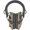 Walker’s GWP-RSEMRC-FDE, beige hearing protection earmuffs with adjustable headband for noise reduction.