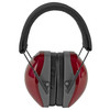 Radians TR0360CS Lightweight Safety Gear, red and black ear protection with adjustable headband and NRR 29 dB noise reduction.