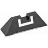 GLOCK SP00210 Polymer Fixed Sights with White Contrast Insert for Rapid Acquisition, close-up view of black polymer handgun sight with white contrast insert for quick target alignment.