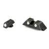 GLOCK 39929 Night Sights - Enhanced Target Alignment for All Models, two black sight components with white luminous dots for improved target visibility.