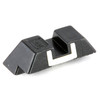 GLOCK SP04197 Steel Sights - Enhanced Accuracy with White Contrast Insert, close-up of black steel sights with white insert for improved target tracking, compatible with Glock G17, G19, G22, G23, G26, G27, G33, G34, G35, G37, G38, G39 (excluding G42 and G43).