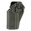 Blackhawk Serpa CQC Concealment Holster - Left Hand for Sig P250/P320 with Auto-Lock Technology, side view showing retention mechanism and design for secure and swift draw.