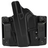 Bravo Concealment BC10-1033 Adaptive OWB Holster - Ultimate Concealed Carry Solution with Custom Fit & Comfort, black polymer exterior with adjustable retention screws and belt attachment points.