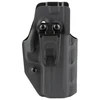 Crucial Concealment 1276: Premium Ambidextrous IWB Holster for Secure Everyday Carry, black inside-the-waistband holster with paddle attachment for concealed carry.