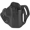 DeSantis Gunhide DESANTIS SPD SCBRD WALTHER PDP RH BK, a black right-hand leather holster for Walther PDP pistol with adjustable retention and slot for belt attachment.