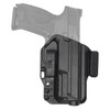 Bravo Concealment BC20-1017 Adaptive IWB Holster – Ultimate Comfort & Concealment for Everyday Carry, black holster attached to a gun for concealed carry.