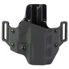 Crucial Concealment 1277 Covert OWB Holster - Adjustable, Optic-Compatible, and Versatile Firearm Carry Solution, black holster with adjustable retention, compatible with optics, designed for concealed carry.
