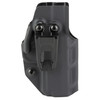 Crucial Concealment 1314 IWB Holster - Ambidextrous, Optics Compatible, Adjustable Retention, Low Profile Design, black holster with attached clip for portable concealment of firearm.