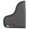 DeSantis Gunhide N38BJG2Z0 Nemesis Pocket Holster - Non-Slip, Low Friction Draw, black flexible pocket holster with textured surface and stitched edging.