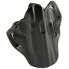 DeSantis Gunhide Speed Scabbard® Holster 002BAF9Z0 - Open Top Design with Adjustable Tension for Secure Firearm Retention, black leather holster with stitched edges and a snug fit for a handgun.