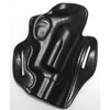 DeSantis Gunhide Speed Scabbard Holster 002BAI6Z0, open top design for quick draw with adjustable tension, black leather holster with reinforced stitching.