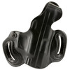 DeSantis Gunhide 085BA8JZ0 Premium Leather Holster, black leather with adjustable tension and two-slot design for secure fit.