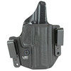 L.A.G. Tactical Defender Holster 9026, versatile IWB & OWB carry holster with adjustable retention, made of durable black material, featuring a secure fit and lifetime warranty.