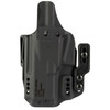 Mission First Tactical H8-GL-1 Pro Series IWB Holster - Ambidextrous Inside the Waistband Comfort with Magnetic Retention & Adjustable Cant, black holster for concealed carry with retention screws and belt clip attachment.