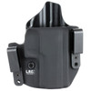 L.A.G. Tactical, Inc. LAG DFNDR SIG P320C OWB/IWB Black Right Hand Concealed Carry Holster, side view of the black handgun holster designed for the SIG P320C with adjustable retention and comfort features.
