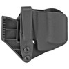 Mission First Tactical MFT Minimalist Holster for Smith & Wesson J Frame Revolver, black synthetic material with adjustable retention screws.