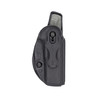 Safariland 20-896-131 Glock 48 IWB Holster - Minimalist Boltaron Design with Adjustable Fit & Optic Compatibility, showing a sleek black holster with a textured surface and adjustable retention screw.