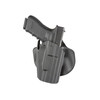 Safariland 578-183-411 GLS Pro-Fit Holster - Customizable Gun Holster for Glock 26/27/38 & More, showing a black polymer holster with adjustable retention and a Glock pistol securely held inside.