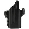 Raven Concealment Systems Perun OWB Holster for P320, black, modular, ambidextrous design, with red dot sight compatibility, shown from the side view.