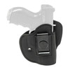 Tagua 4-in-1 Holster for Glock 19 and SIG P320, black leather holster with adjustable retention and versatile carry options.