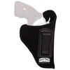 Uncle Mike's 89361 Ultra Thin Inside the Waistband Holster for Right-Handed Small Frame Revolvers, black IWB holster with a firearm holstered inside.