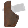 Versacarry VRSCRY CMPND CSTM IWB SHIELD EZ RH, leather inside waistband holster for concealed carry of a handgun.