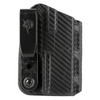 DeSantis Gunhide Slim-Tuk Carbon Fiber IWB Holster for Sig P365-XMACRO, ambidextrous tuckable 360 C-Clip, adjustable tension, model 219KJ2XZ0, featuring a sleek black carbon fiber finish and ergonomic design.