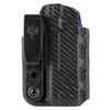DeSantis Gunhide Slim-Tuk IWB Holster for Glock 43X, black carbon fiber holster with ambidextrous design and tuckable clip