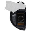 1791 Gunleather ECO-MC2-BLK-R, Black leather gun holster with metal clip and adjustable retention strap.