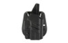 1791 Gunleather 1791 KYDEX PADLE GLCK 43X MOS BLK RH, a black KYDEX paddle holster designed for Glock 43X MOS in right-hand orientation with adjustable retention screws.
