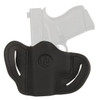 1791 Gunleather 1791 OPTIC RDY OWB BHC STLTH BLK RH, black leather outside-the-waistband holster for handgun with adjustable retention and right-hand draw.
