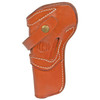 1791 Gunleather SA-RVH-6.5-CBR-A, handgun holster made of high-quality leather with white stitching and a secure strap with a brass snap, designed for comfortable and reliable firearm carry.
