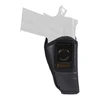 1791 Gunleather ECO-C4-BLK-R, Black leather pistol holster for concealed carry with adjustable retention strap and belt loop.