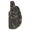 Safariland 20-896-711 Minimalist IWB Holster for GLOCK 48, suede-lined concealed carry holster with adaptable tension, in Multicam Black camouflage pattern.