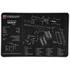 TekMat TEK-R17-GLOCK-G4, gun cleaning mat with illustrated parts diagram of Glock G4 pistol.