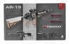 TekMat TEK-42-AR15-WPD, a detailed gun cleaning and maintenance mat featuring an AR-15 rifle with labeled components, designed for firearm enthusiasts and gunsmiths.