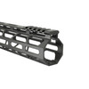 ABCSportZ Made in USA AR-15 Ultralightweight MLOK Free Float Handguard with Barrel Nut, close-up image of the handguard with MLOK slots and barrel nut design.