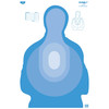 Birchwood Casey BC-37024 High Visibility Shooting Targets, silhouette target with color zones and scoring areas for all calibers, suitable for indoor and outdoor shooting practice.