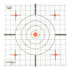 Birchwood Casey BC-37216T - Premium Heat Signature Detection Targets for Accurate Shooting Practice, a target paper with heat-sensitive zones highlighted in red indicating bullet impact points.
