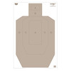 Birchwood Casey BC-37025 Targets – High-Visibility Shooting Targets for All Calibers, showing a detailed diagram of a shooting target with marked sections labeled A, B, C, and D, suitable for indoor and outdoor ranges.