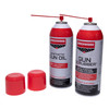 Birchwood Casey BC-33302 Combo Pack, long lasting synthetic gun oil and powerful gun scrubber for optimal gun care, with spray bottles and red caps.