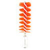 Birchwood Casey BC-41522 Heavy-Duty Bore Brush, close-up of a durable orange nylon-bristle bore cleaning brush with a twisted metal shaft and threaded base, designed to remove copper, lead, and carbon buildup