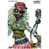 Birchwood Casey BC-35665 High Visibility Shooting Targets for Indoor and Outdoor Ranges - All Calibers Compatible, illustrated zombie woman taking a selfie with a zombie dog.