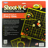 Birchwood Casey BC-34207 Self-Adhesive Shooting Targets for Indoor & Outdoor Ranges - High Visibility for All Skill Levels, featuring bright chartreuse rings and repair pasters for bullet hole coverage.